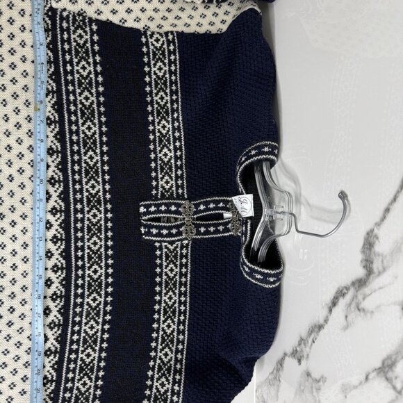 Vintage Wool Knit Crewneck Sweater Size L Fair Isle Icelandic - Picture 7 of 7